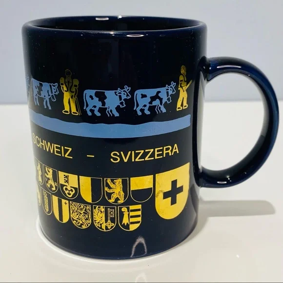 Bockling German Coffee Cup Deutschland Made in Germany Blue and Gold - Picture 4 of 8